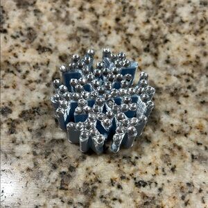 Rhinestone Snowflake straw charm